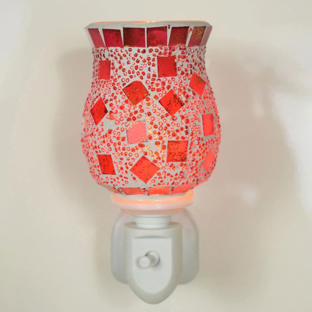 Cello Pink Mosaic Plug In Wax Melt Warmer Extra Image 1
